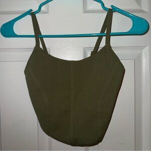 La Hearts Sage Green Knit Top